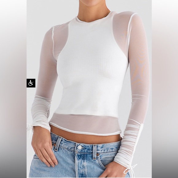 Mistress Rocks Off White Layered Top - Picture 4 of 5